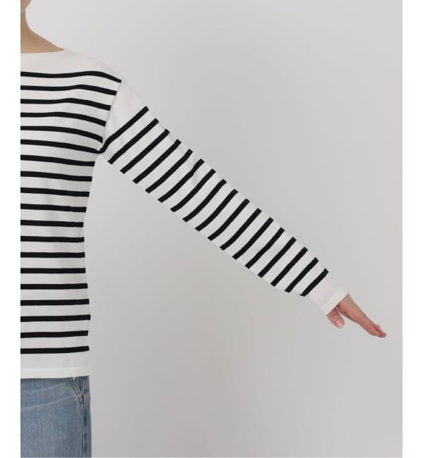 IENA「《新色》SEATTLEボーダーボートネックプルオーバー」|ニット・セーター|