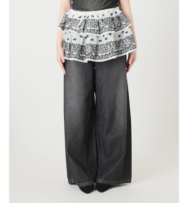 IENA LA BOUCLE「IENA LA BOUCLE エンブロイダリーコットンオーガンジーミニスカート」|スカート|