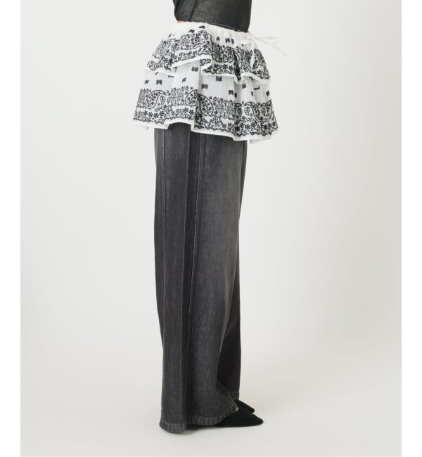 IENA LA BOUCLE「IENA LA BOUCLE エンブロイダリーコットンオーガンジーミニスカート」|スカート|