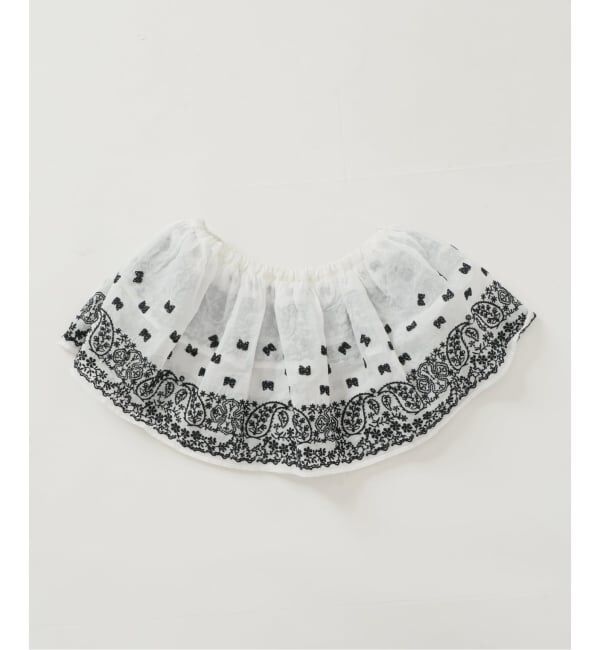 IENA LA BOUCLE「IENA LA BOUCLE エンブロイダリーコットンオーガンジーミニスカート」|スカート|