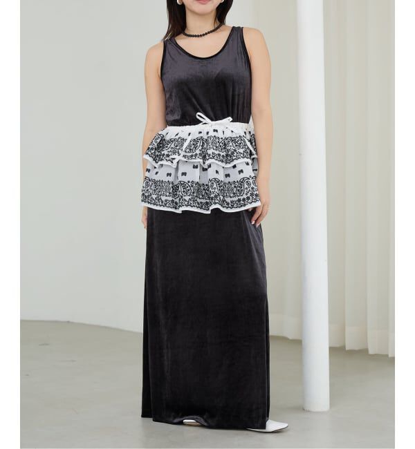 IENA LA BOUCLE「IENA LA BOUCLE エンブロイダリーコットンオーガンジーミニスカート」|スカート|