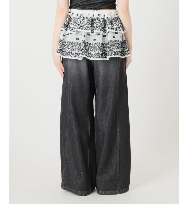 IENA LA BOUCLE「IENA LA BOUCLE エンブロイダリーコットンオーガンジーミニスカート」|スカート|