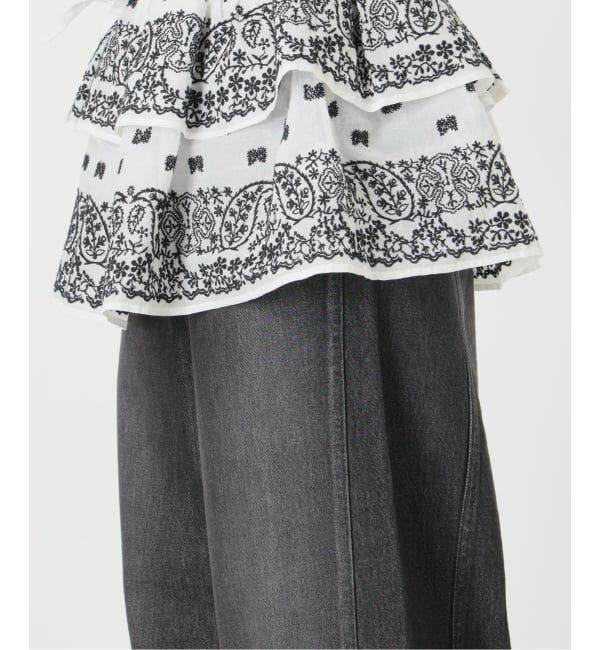 IENA LA BOUCLE「IENA LA BOUCLE エンブロイダリーコットンオーガンジーミニスカート」|スカート|