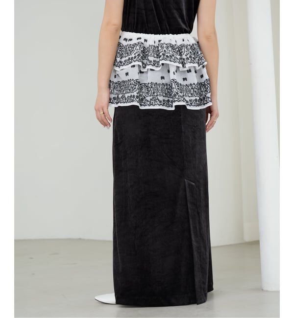 IENA LA BOUCLE「IENA LA BOUCLE エンブロイダリーコットンオーガンジーミニスカート」|スカート|