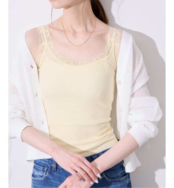 SLOBE IENA「レースリブインナー」|タンクトップ|