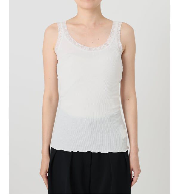 SLOBE IENA「レースリブインナー」|タンクトップ|