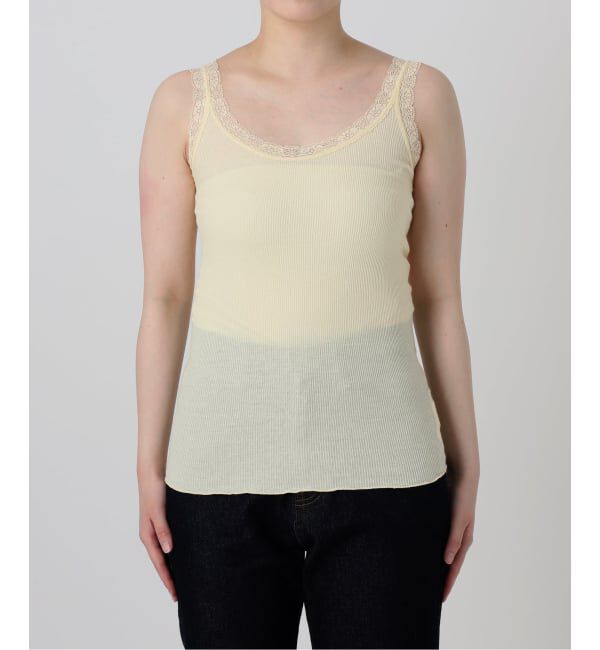 SLOBE IENA「レースリブインナー」|タンクトップ|