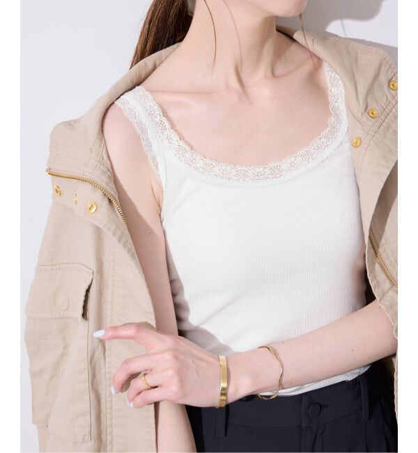 SLOBE IENA「レースリブインナー」|タンクトップ|