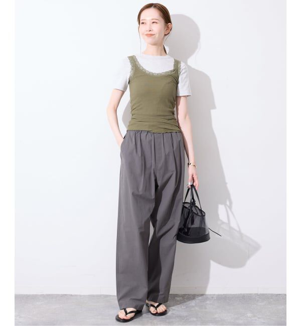 SLOBE IENA「レースリブインナー」|タンクトップ|