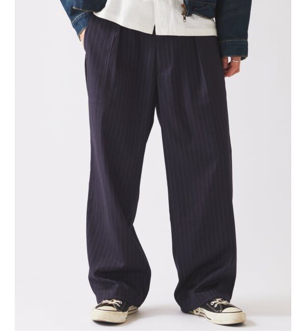JOURNAL STANDARD relume「ドビーストライプ オーバーパンツ」|スラックス|
