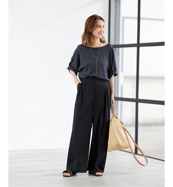 FRAMeWORK「≪WEB限定追加≫ウォッシャブルTWタックワイドパンツ」|スラックス|