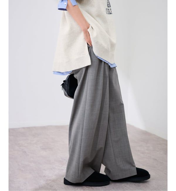 FRAMeWORK「≪WEB限定追加≫ウォッシャブルTWタックワイドパンツ」|スラックス|