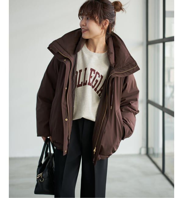 Spick and Span「《追加》2WAY撥水ダウンハーフコート」|ダウン|