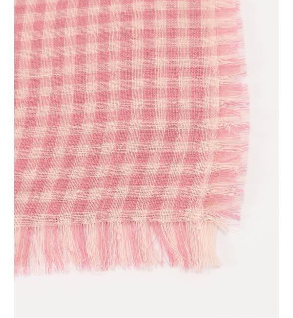 FRAMeWORK「THROW/スロー ライトリネンギンガムチェックストール」|ストール|