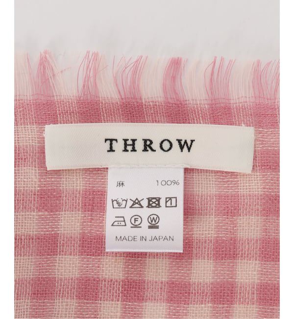 FRAMeWORK「THROW/スロー ライトリネンギンガムチェックストール」|ストール|