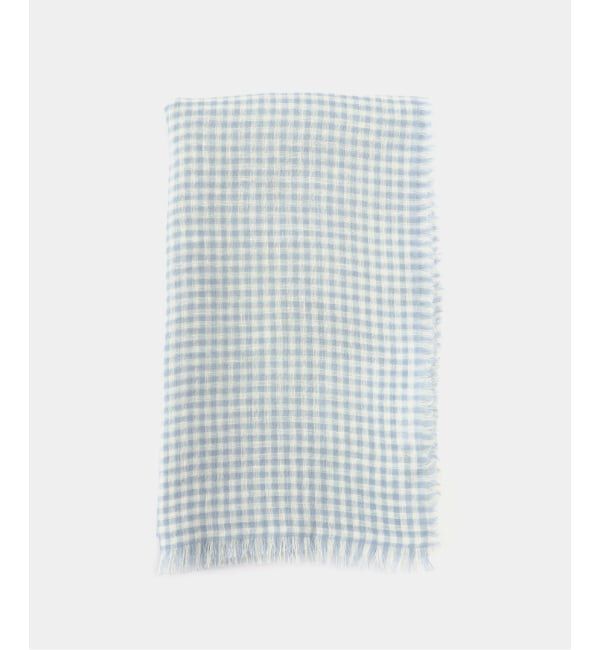 FRAMeWORK「THROW/スロー ライトリネンギンガムチェックストール」|ストール|