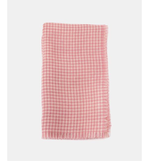 FRAMeWORK「THROW/スロー ライトリネンギンガムチェックストール」|ストール|