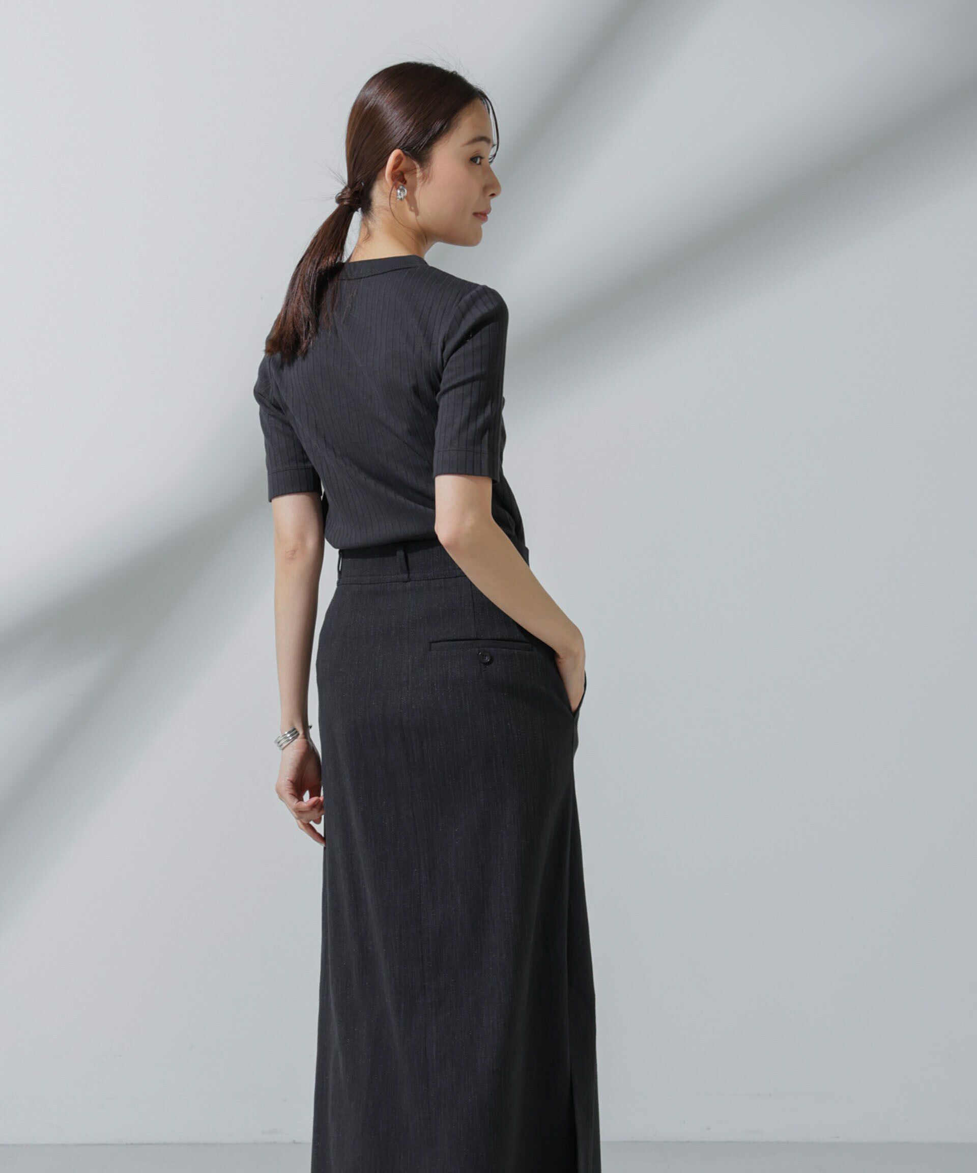 nano･universe「Anti Soaked(R) 汗染み防止 クルーネックリブTシャツ」|Tシャツ・カットソー|