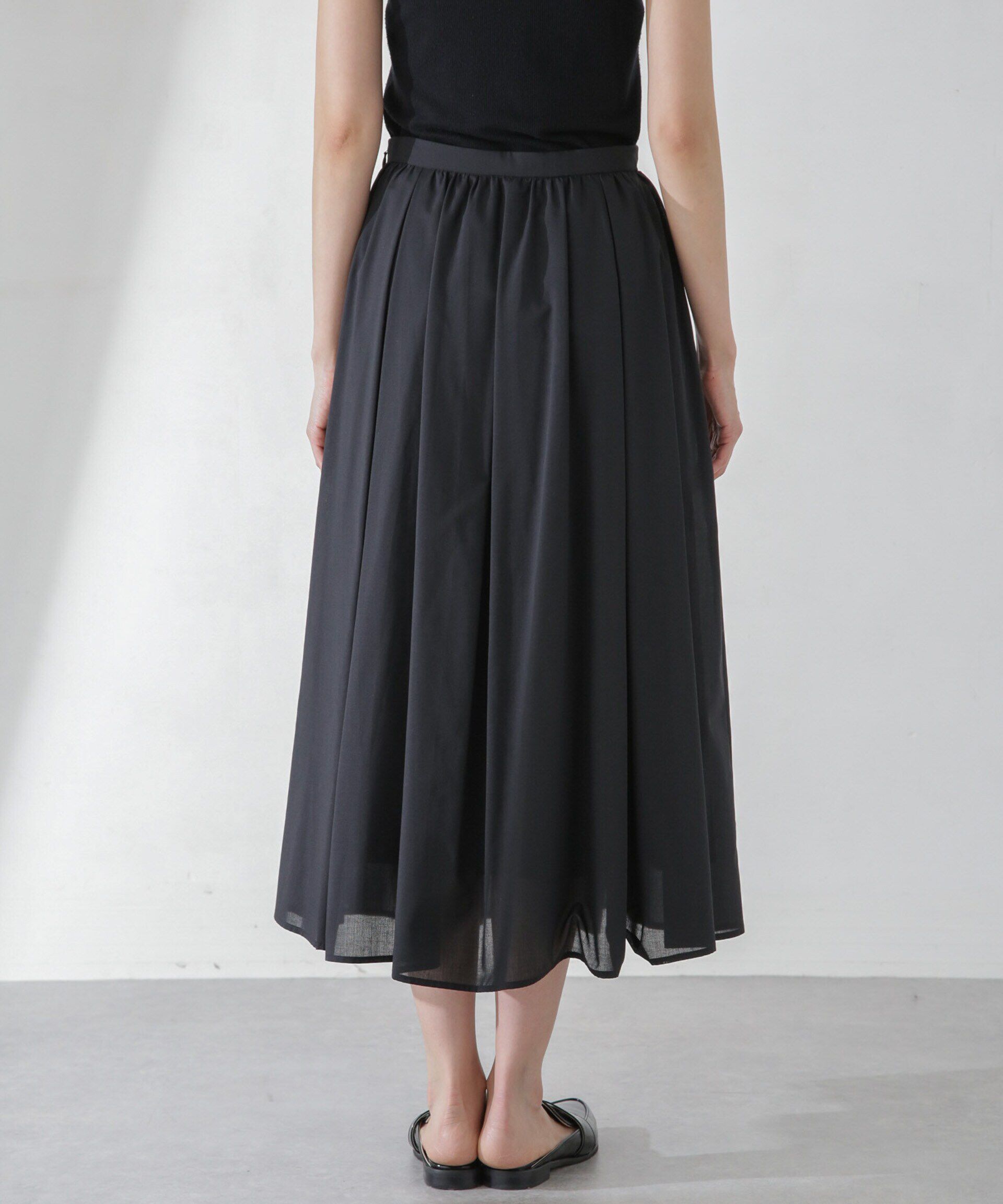 nano･universe「レオファインギャザーフレアスカート（セットアップ可）」|スカート|