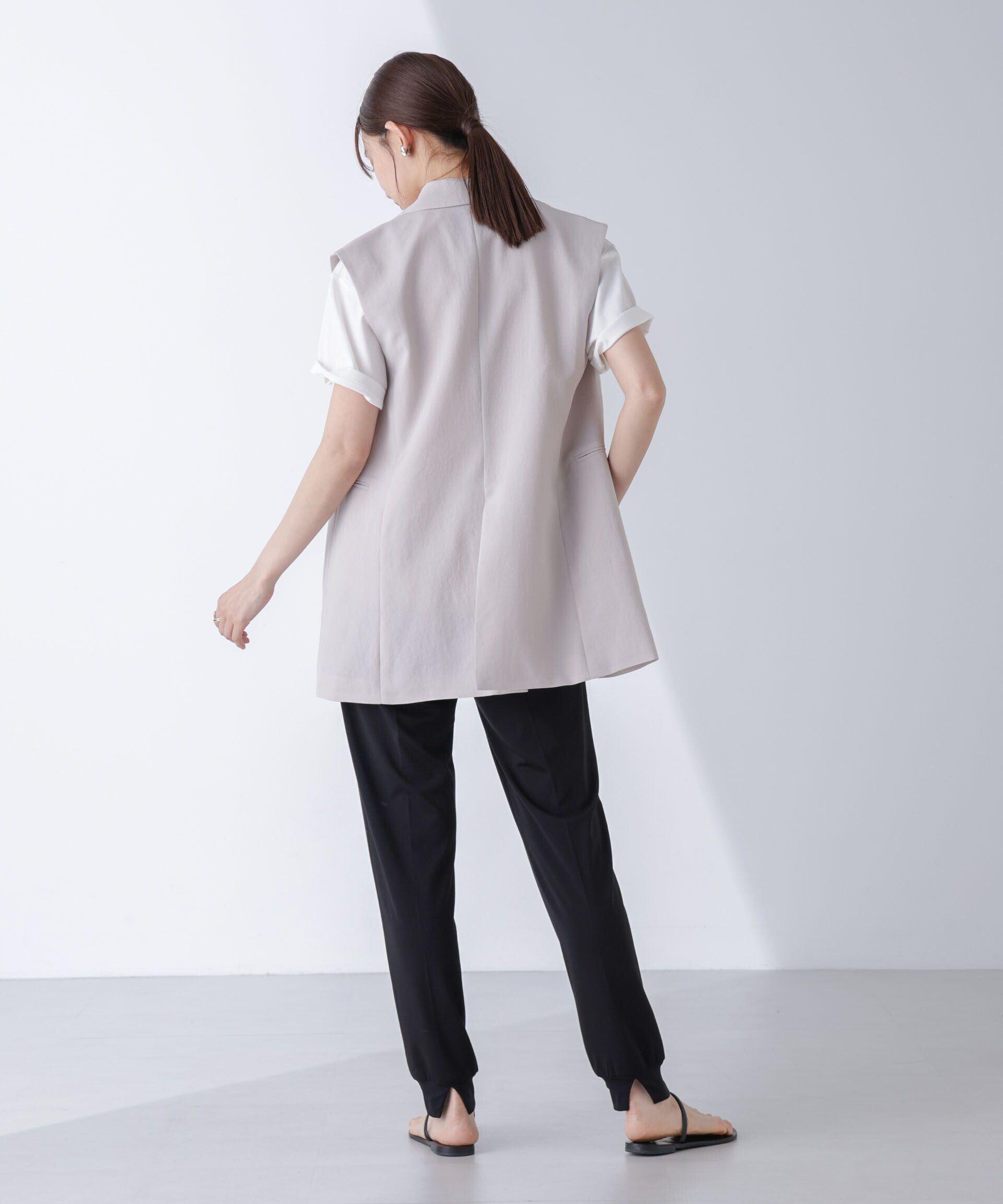 nano･universe「AtPARK＆DAILYWEAR/スリットジョガーパンツ（セットアップ可）」|チノ|