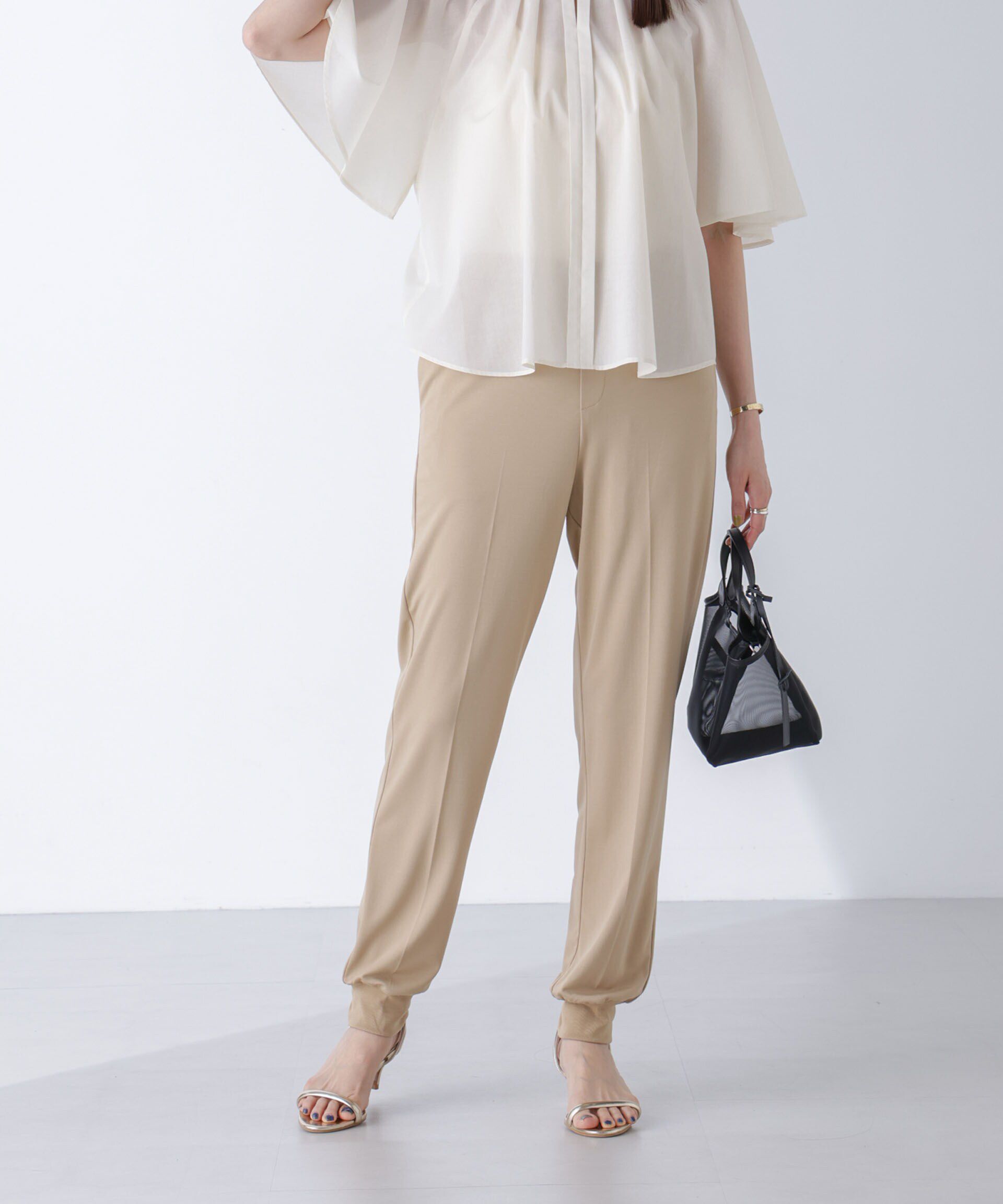 nano･universe「AtPARK＆DAILYWEAR/スリットジョガーパンツ（セットアップ可）」|チノ|