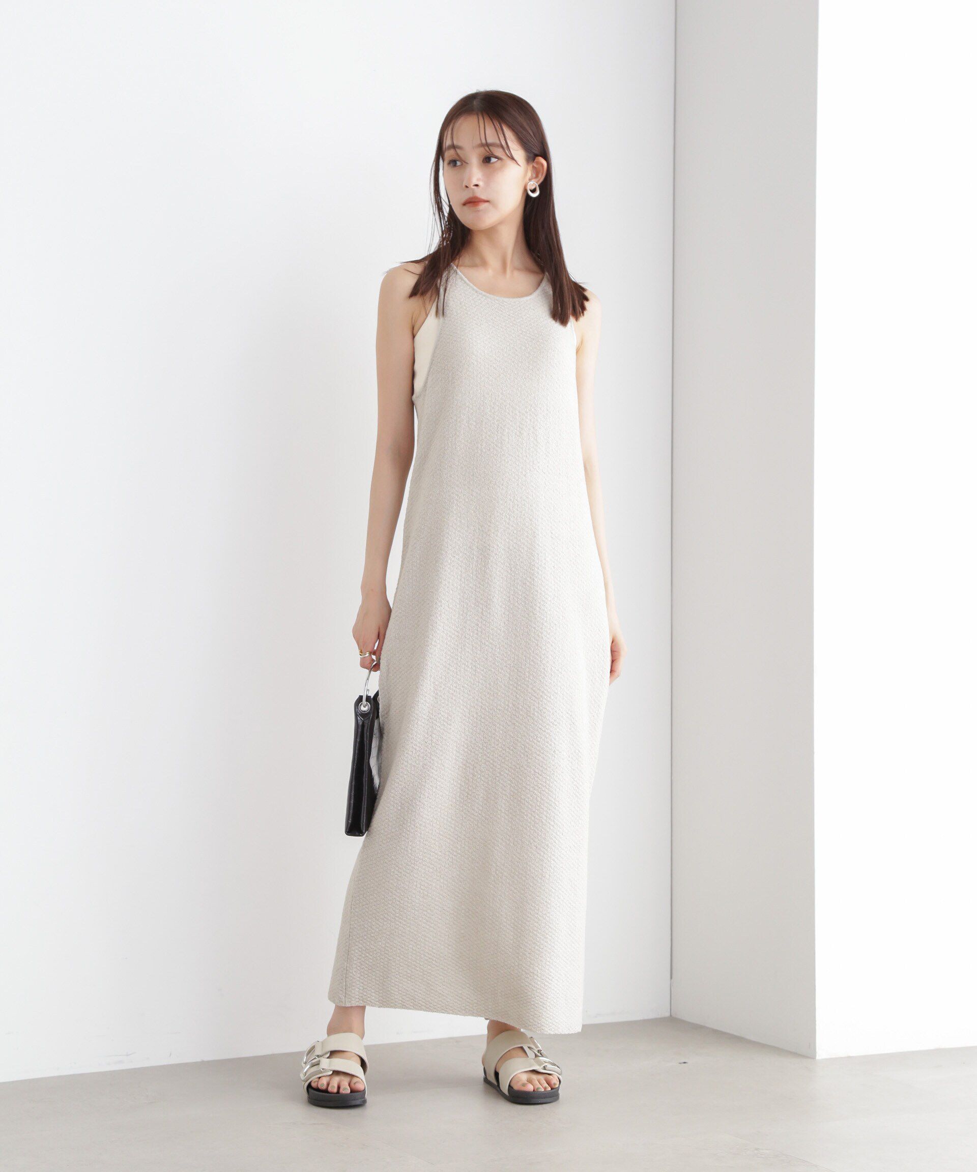nano･universe「アメスリニットワンピース」|ワンピース|L.グレー1