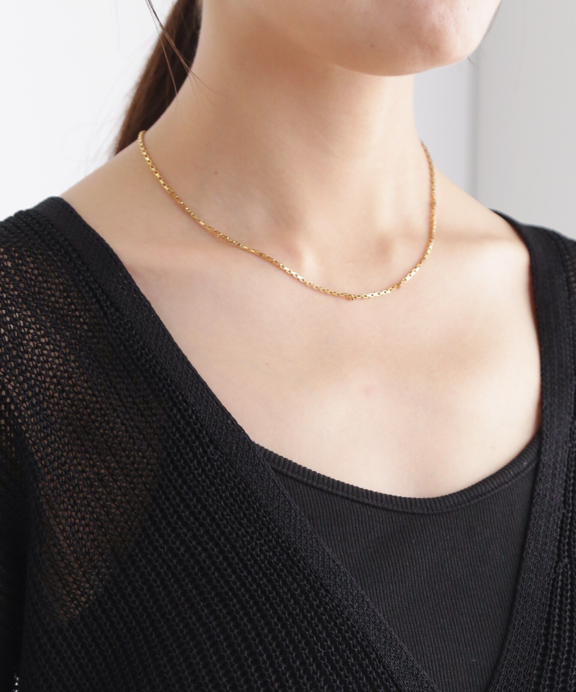 nano･universe「DeepVネックシアー畔ニット」|ニット・セーター|