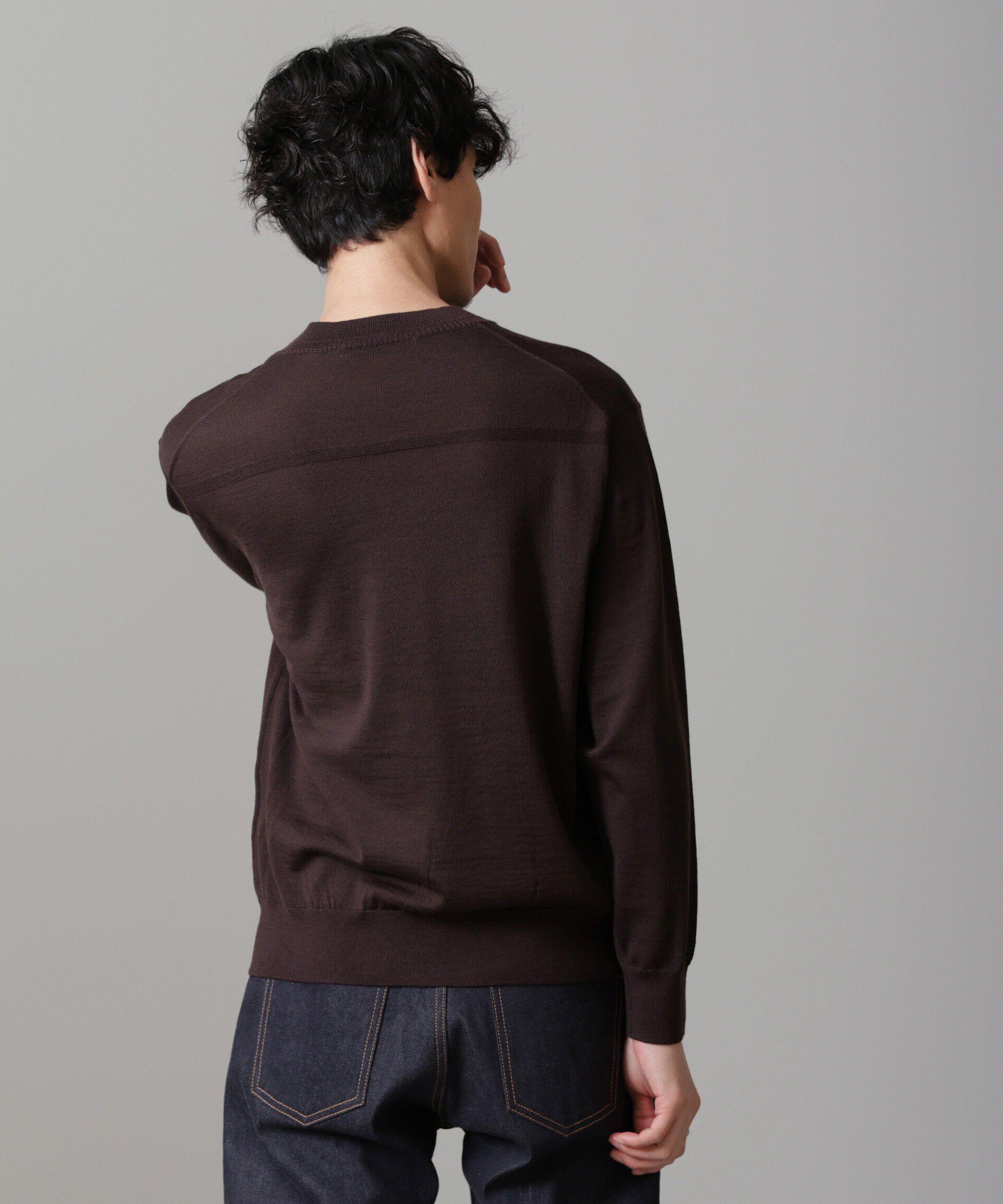 nano･universe「「毛玉レスニット」ファインゲージVネック」|ニット・セーター|