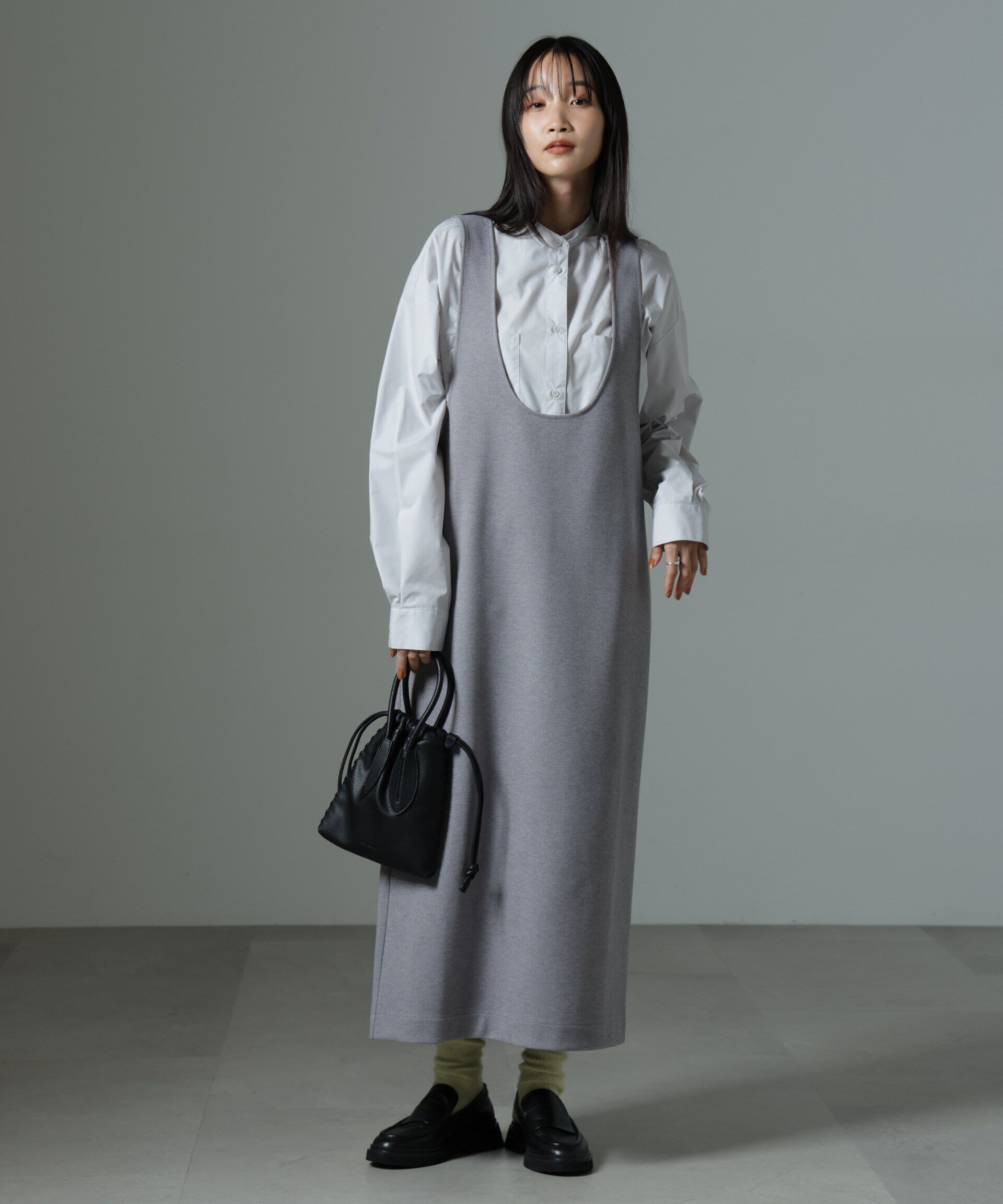 nano･universe「前後2wayクルーネックストレートラインジャンスカ」|ワンピース|