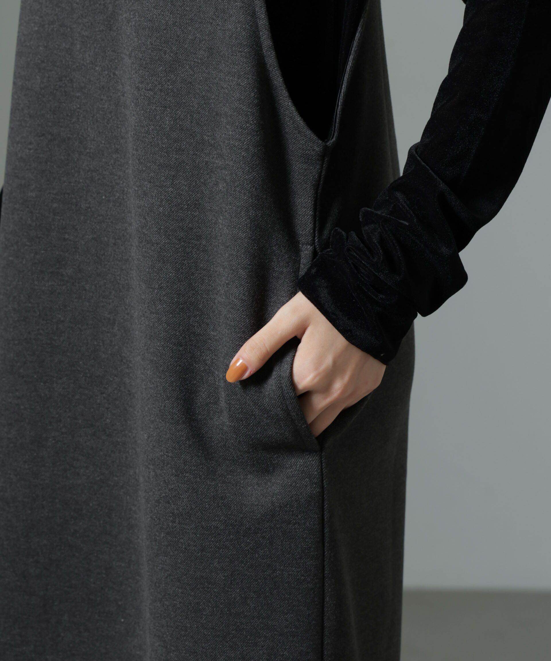 nano･universe「前後2wayクルーネックストレートラインジャンスカ」|ワンピース|