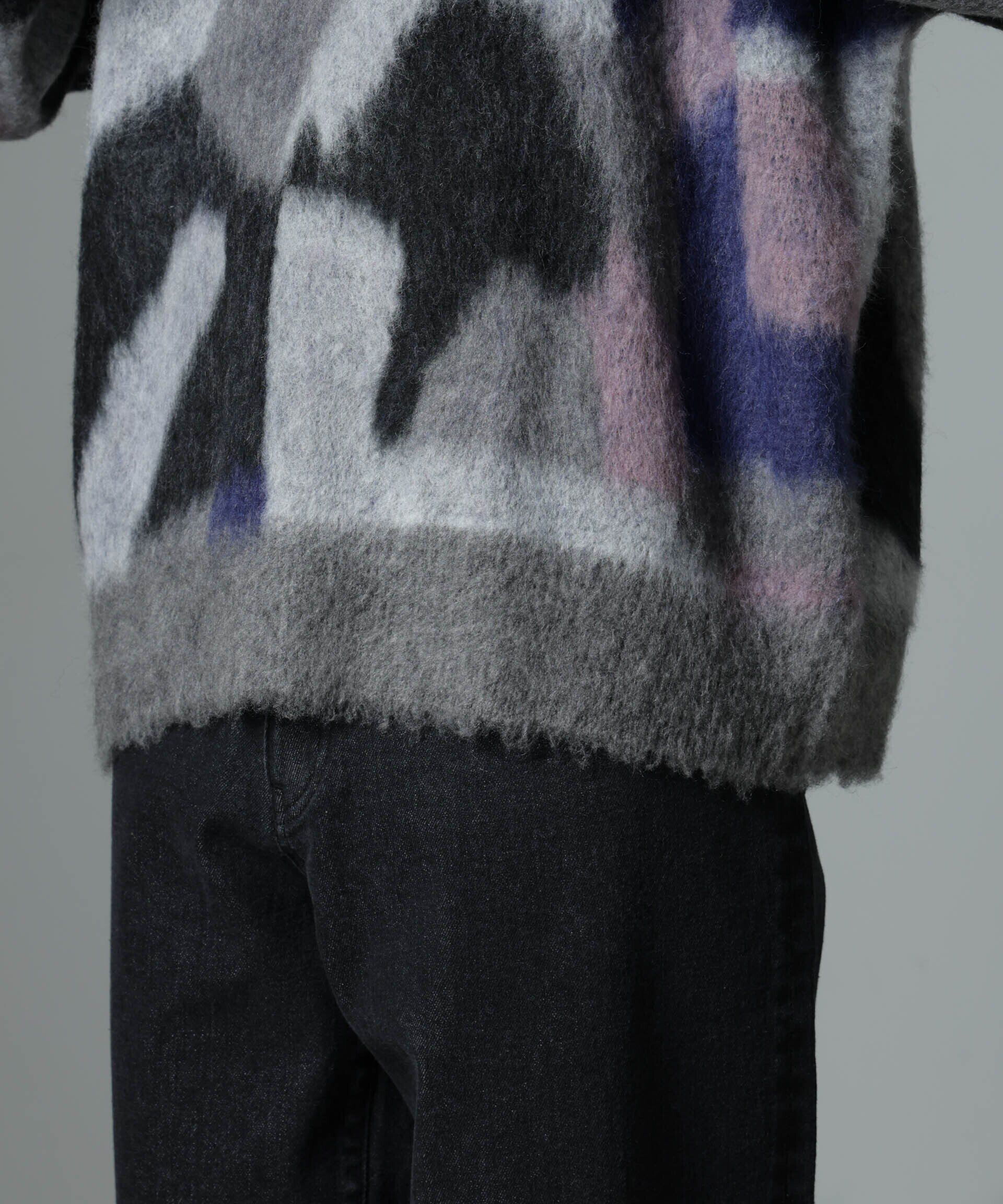 nano･universe「「着るアート」YUTAKA KAWAIクルーネックモヘヤミックスニット」|ニット・セーター|