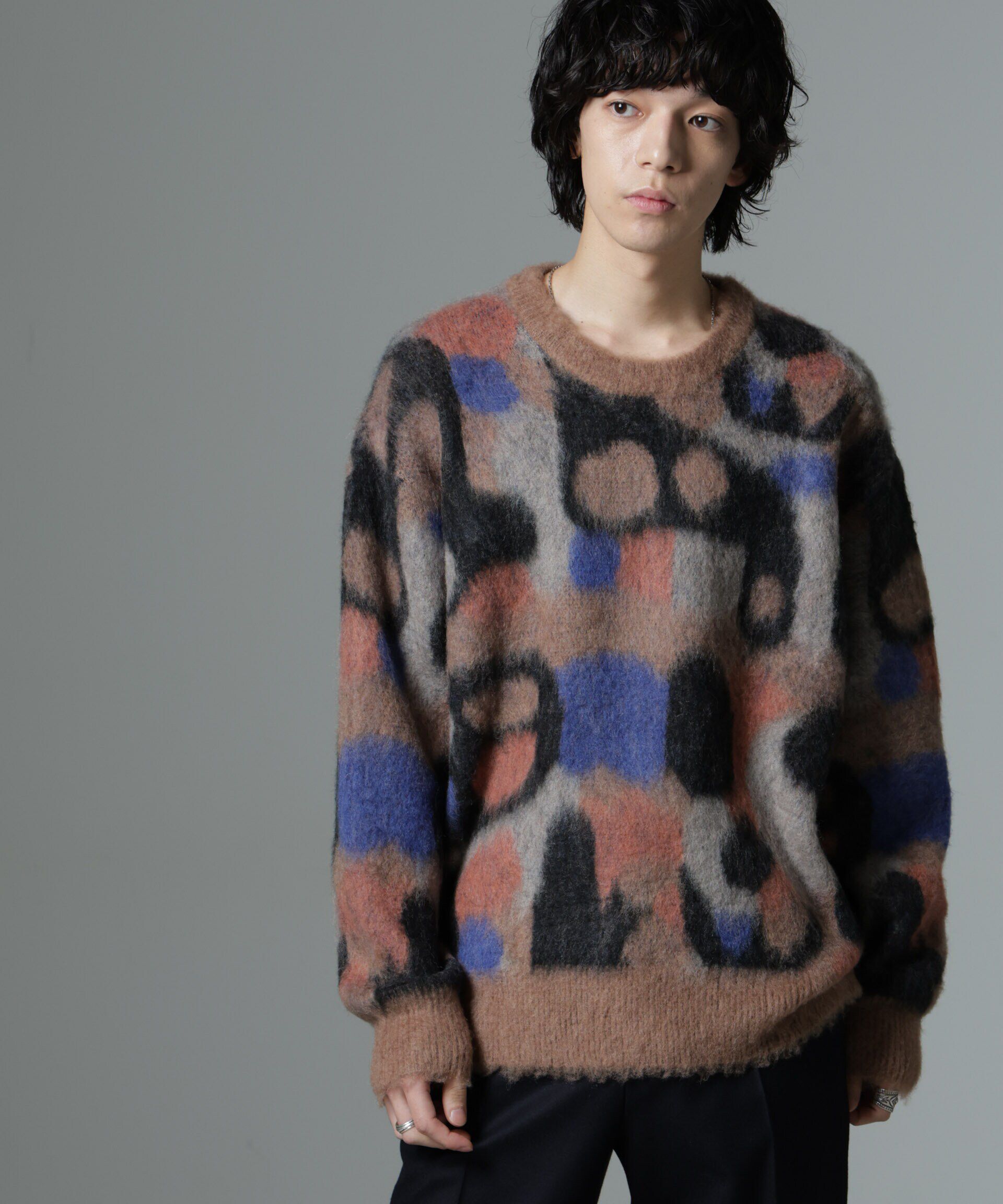 nano･universe「「着るアート」YUTAKA KAWAIクルーネックモヘヤミックスニット」|ニット・セーター|