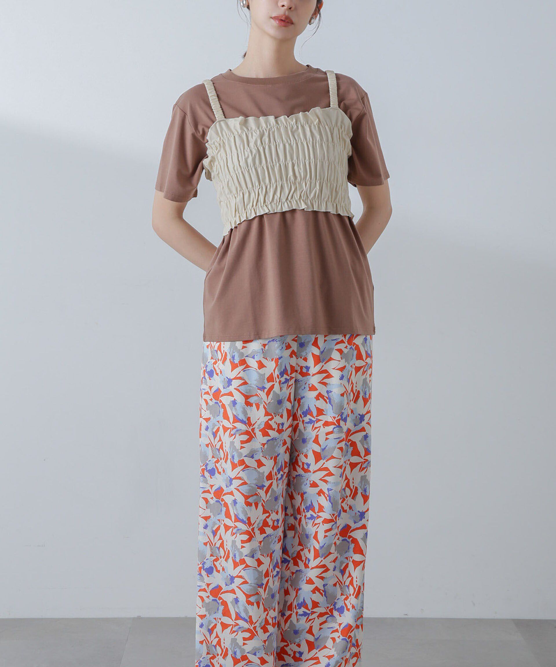 nano･universe「RITA ROW/Poplin smoked body」|ダウンベスト・ベスト|