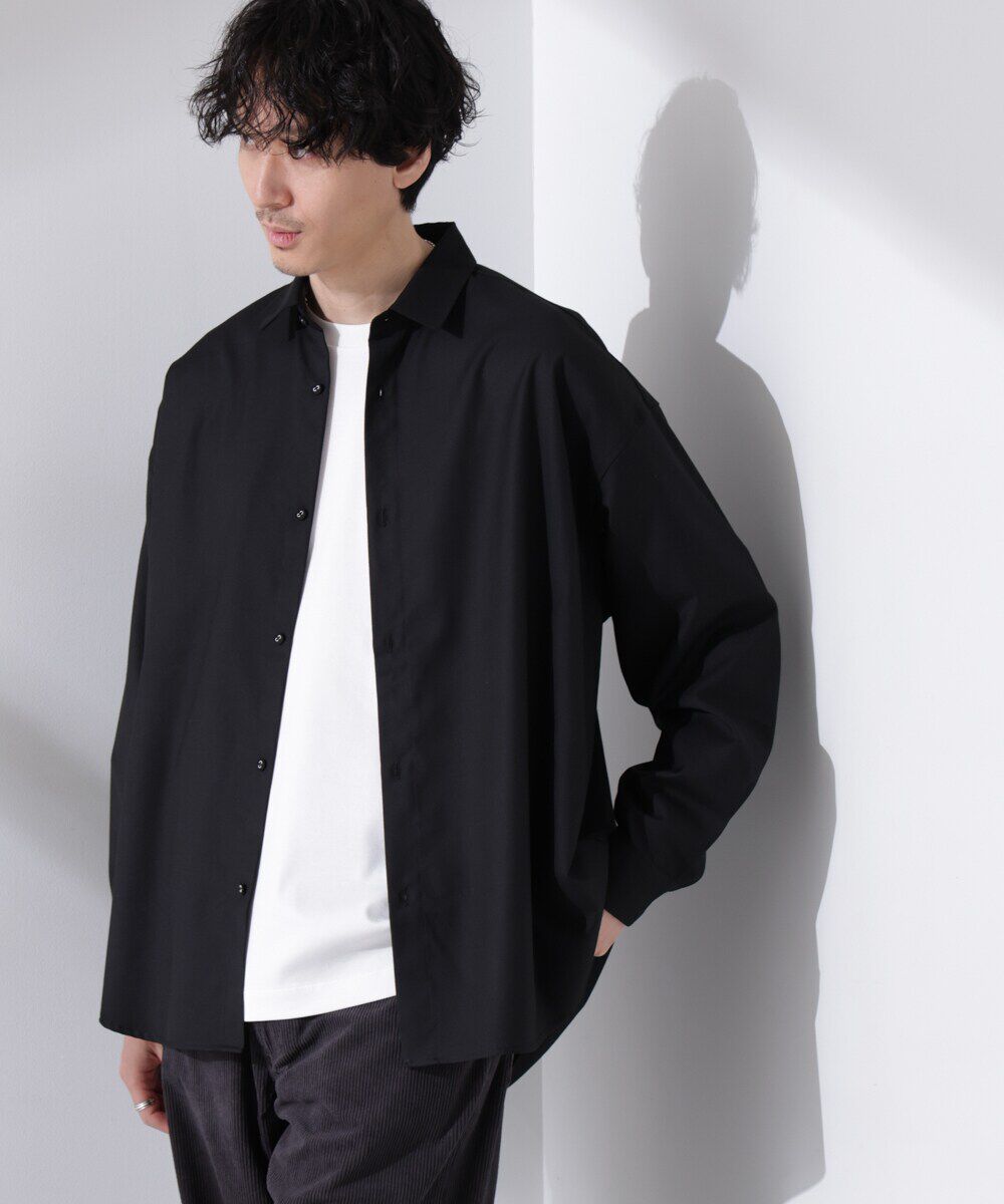 nano･universe「ビッグドレープシャツ 長袖」|シャツ・ブラウス|