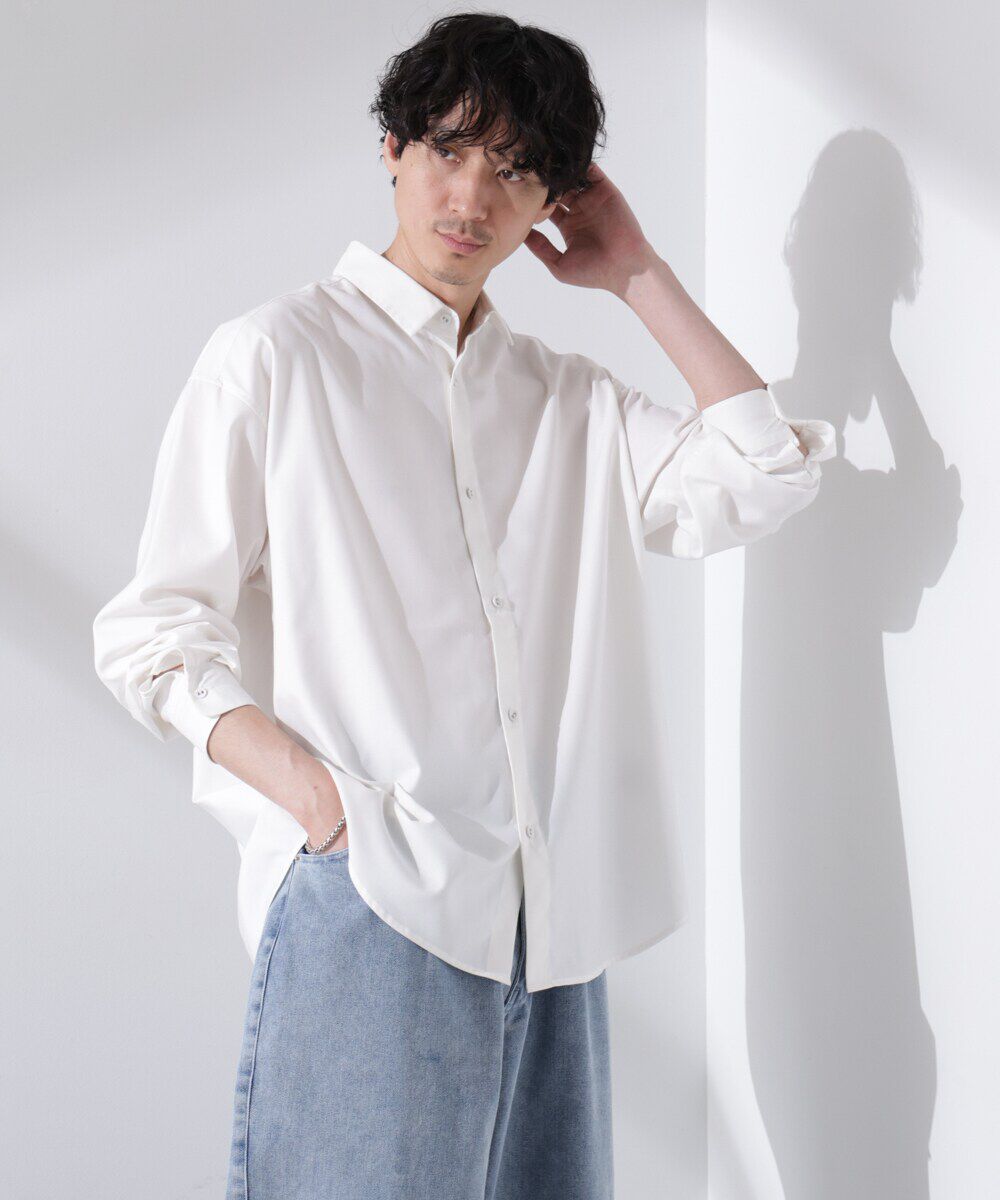 nano･universe「ビッグドレープシャツ 長袖」|シャツ・ブラウス|