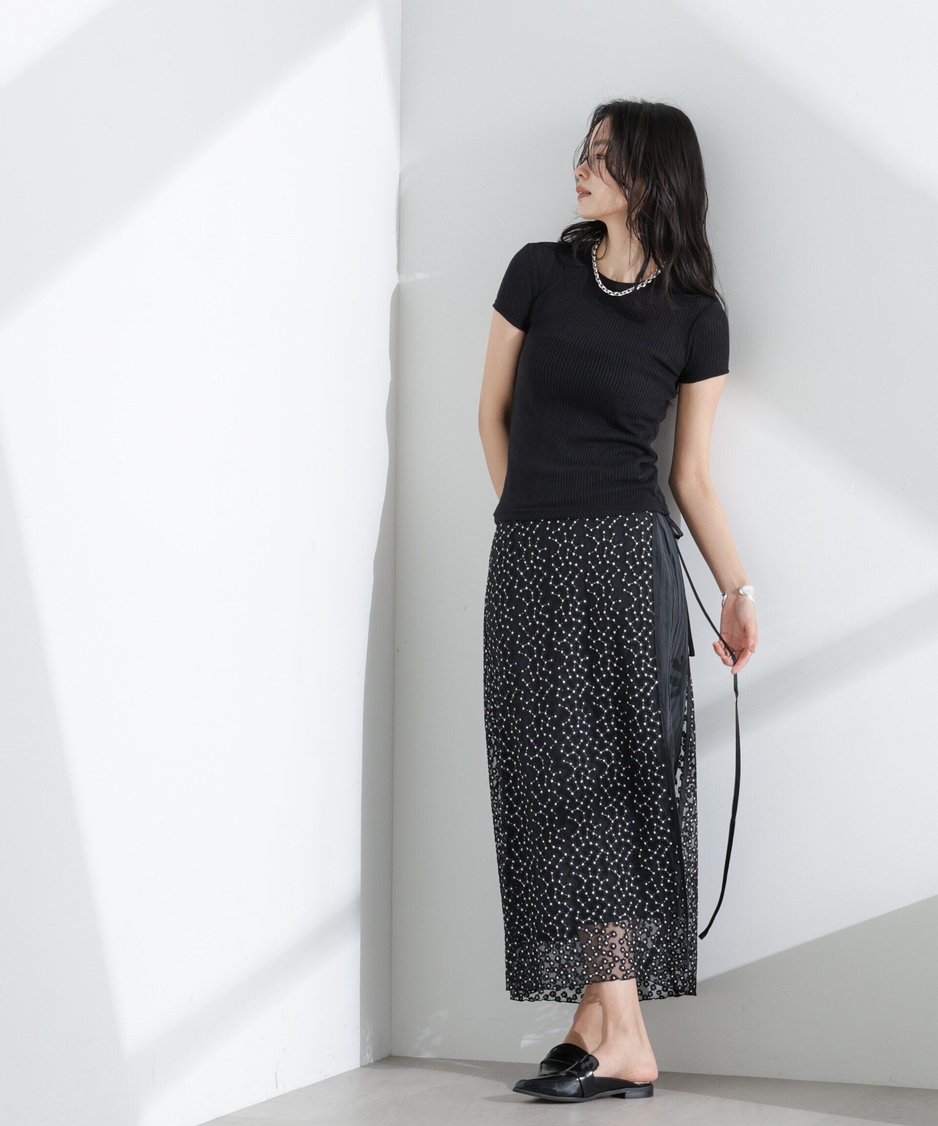 nano･universe「レースラップスカート」|スカート|