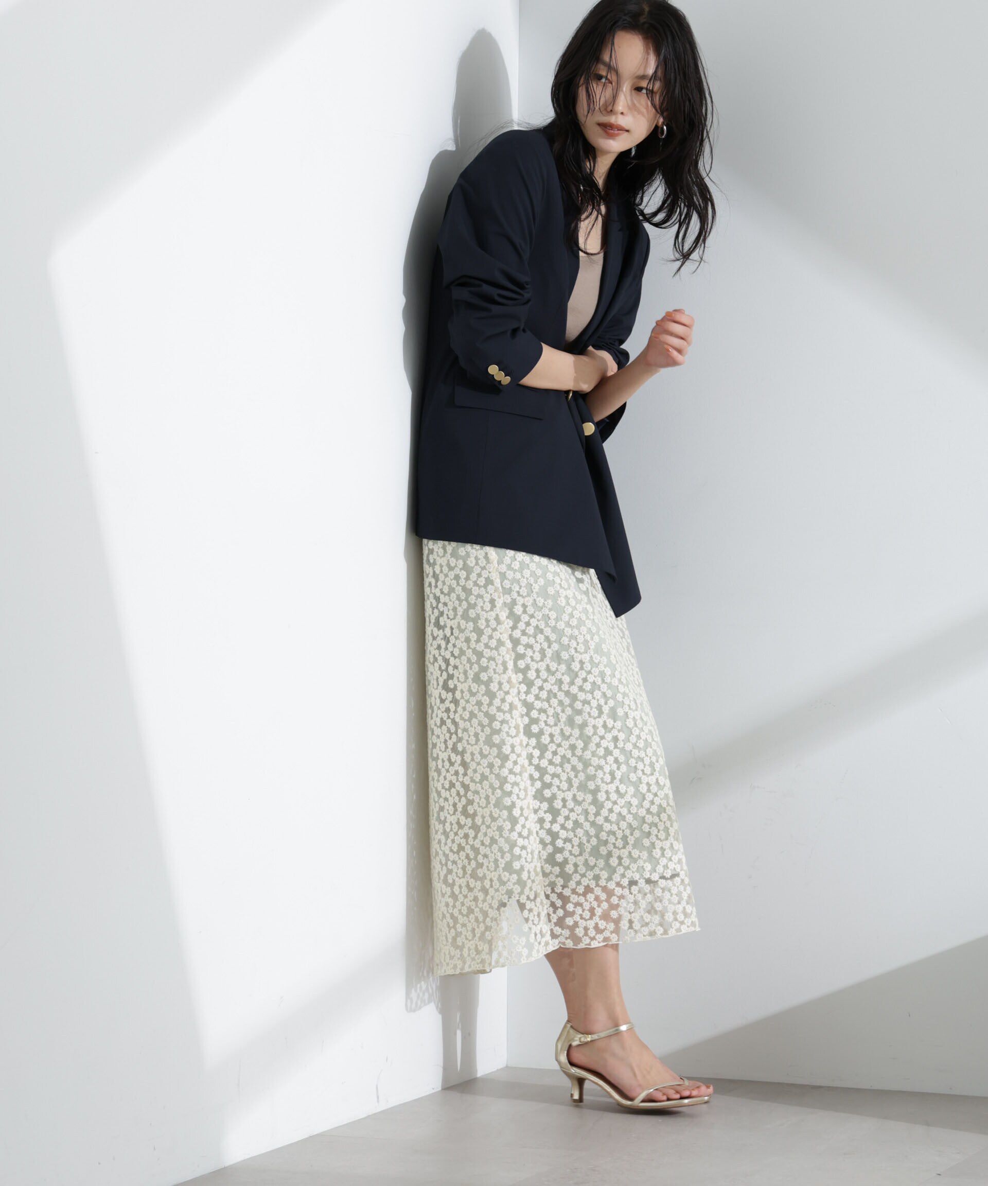 nano･universe「レースラップスカート」|スカート|