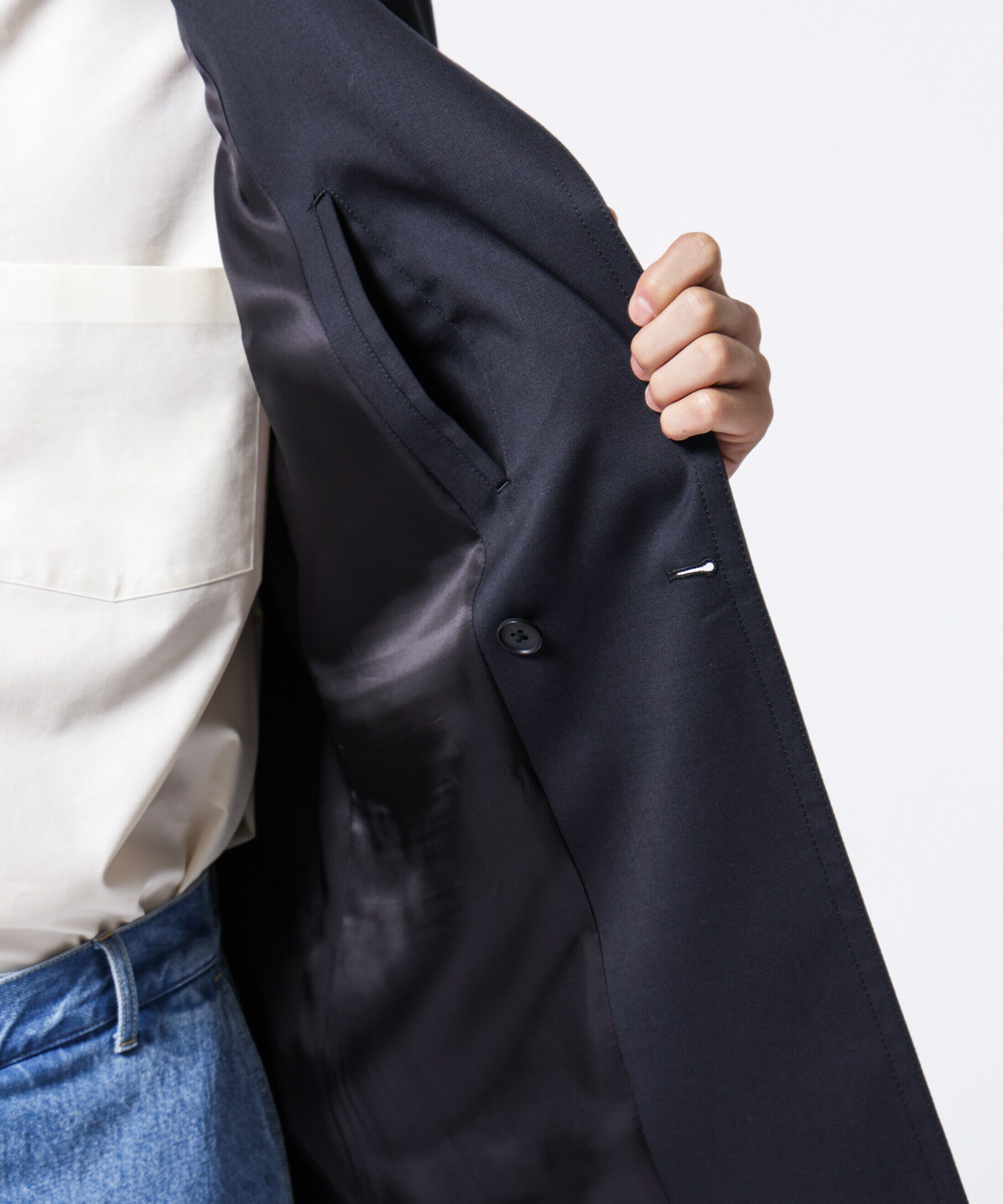 nano･universe「「ASSEMBLANC」VIST Gabardine オーバージャケット」|テーラードジャケット|