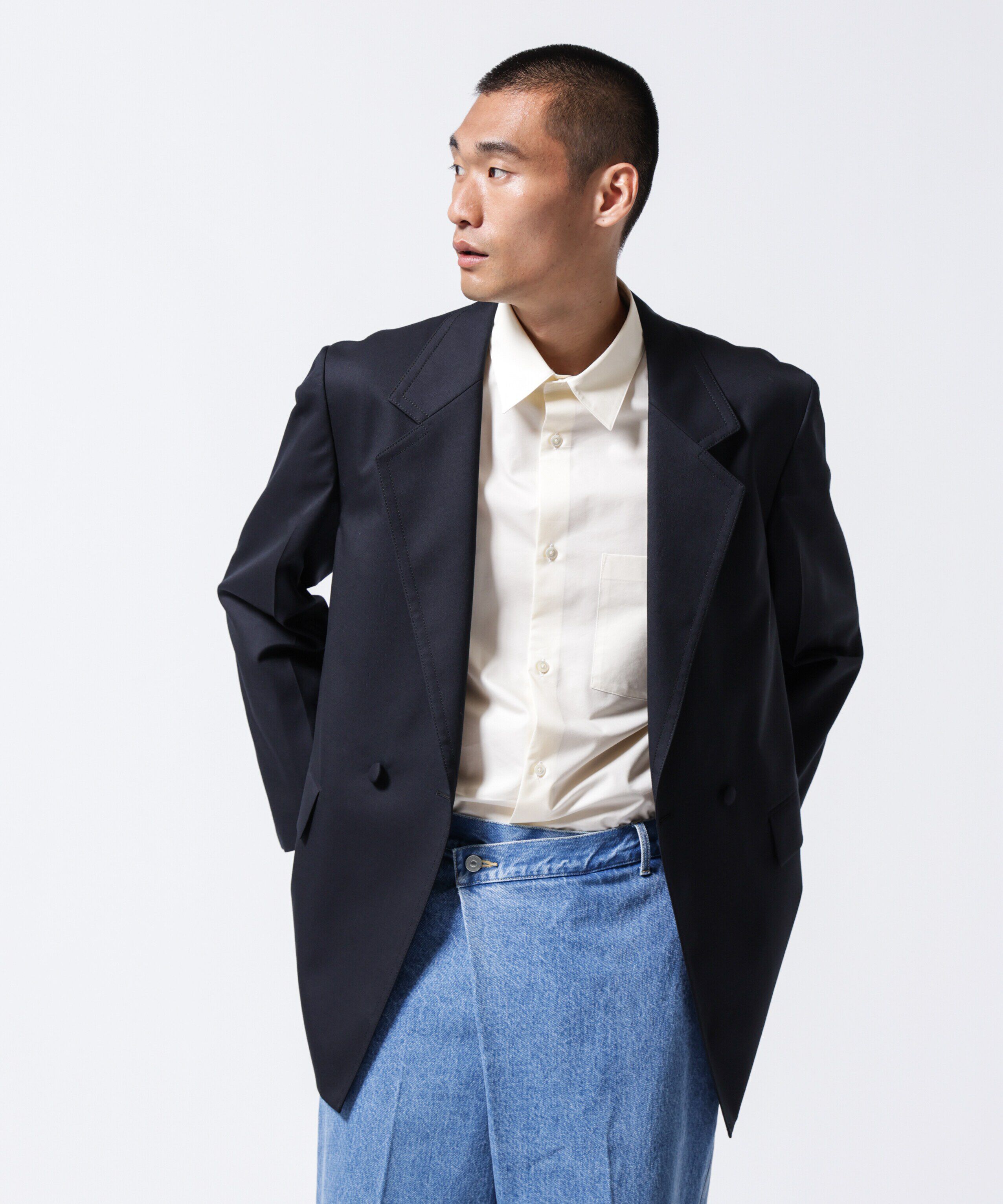 nano･universe「「ASSEMBLANC」VIST Gabardine オーバージャケット」|テーラードジャケット|