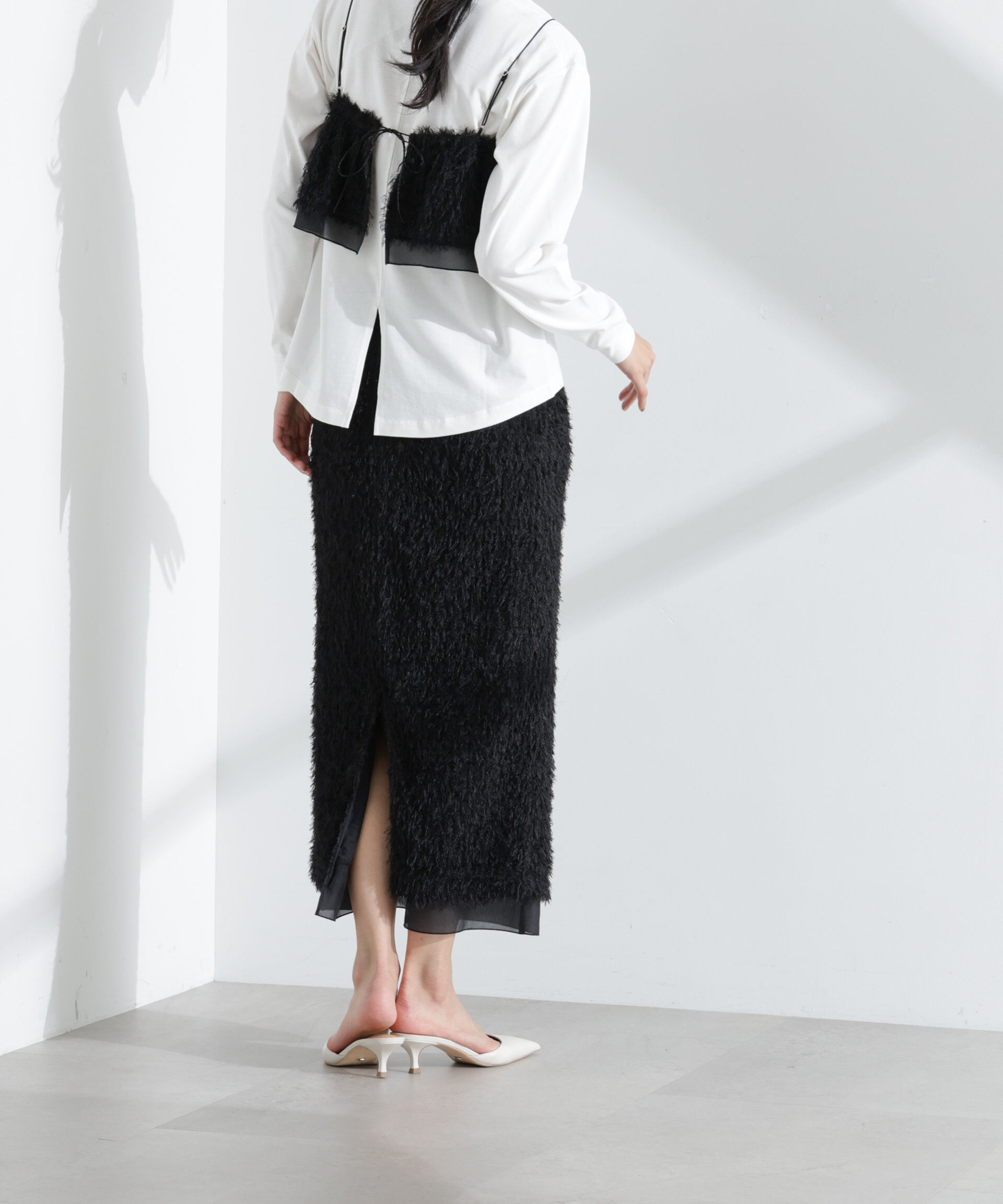 nano･universe「チュールフリンジスカート(セットアップ可)」|スカート|