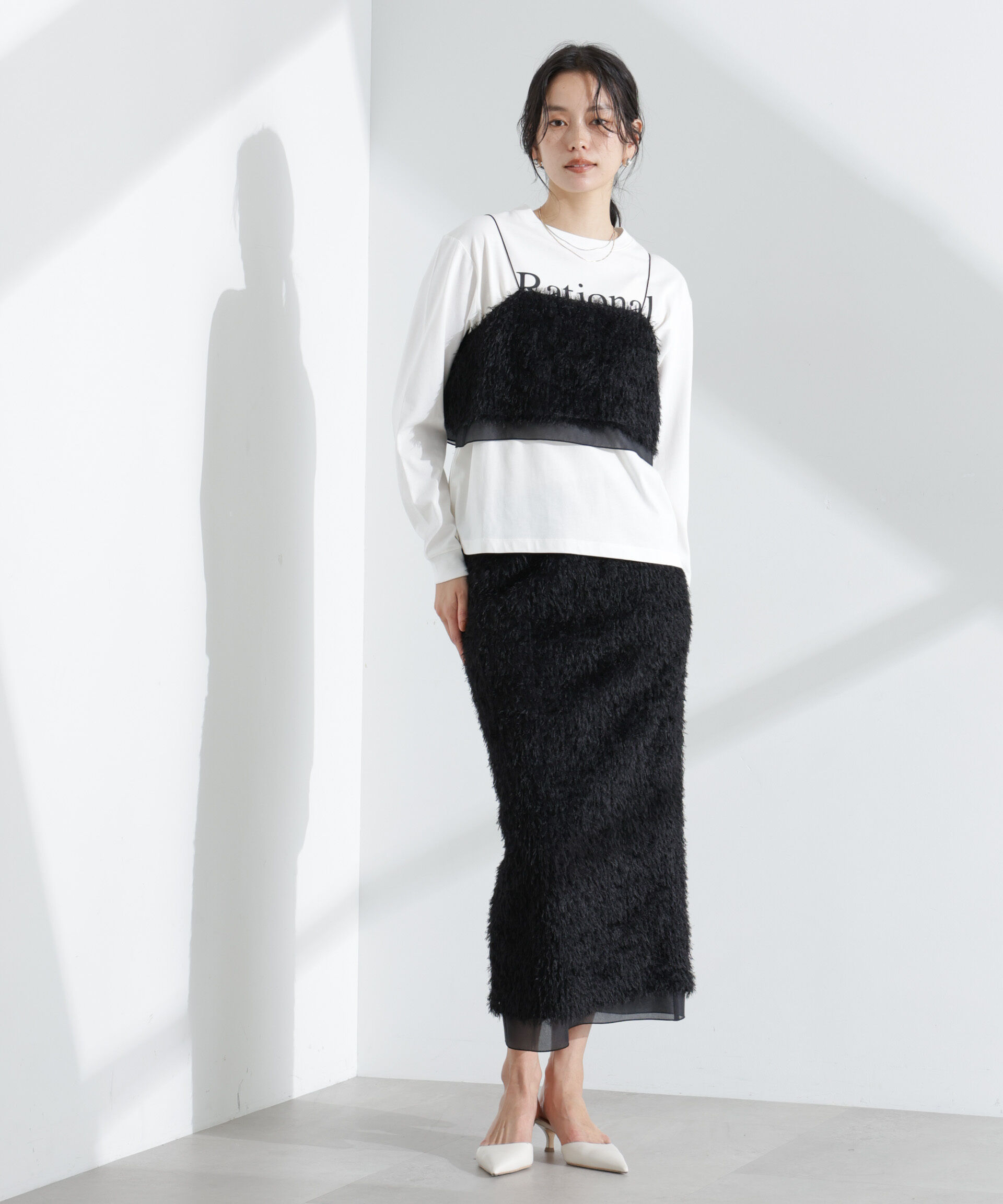 nano･universe「チュールフリンジスカート(セットアップ可)」|スカート|