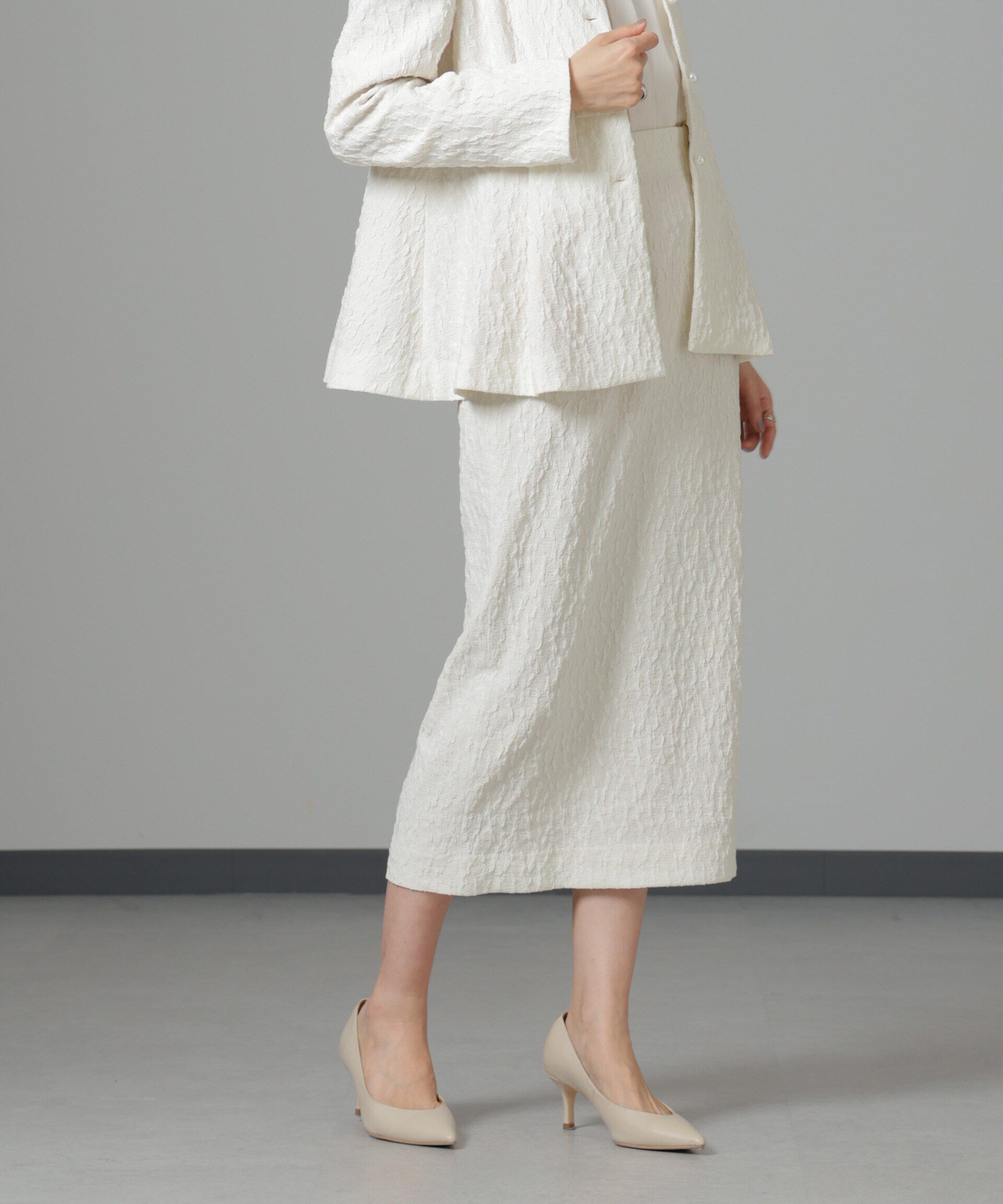 nano･universe「troisiemechaco/パフィージャガード スカート(セットアップ可)」|スカート|アイボリー7