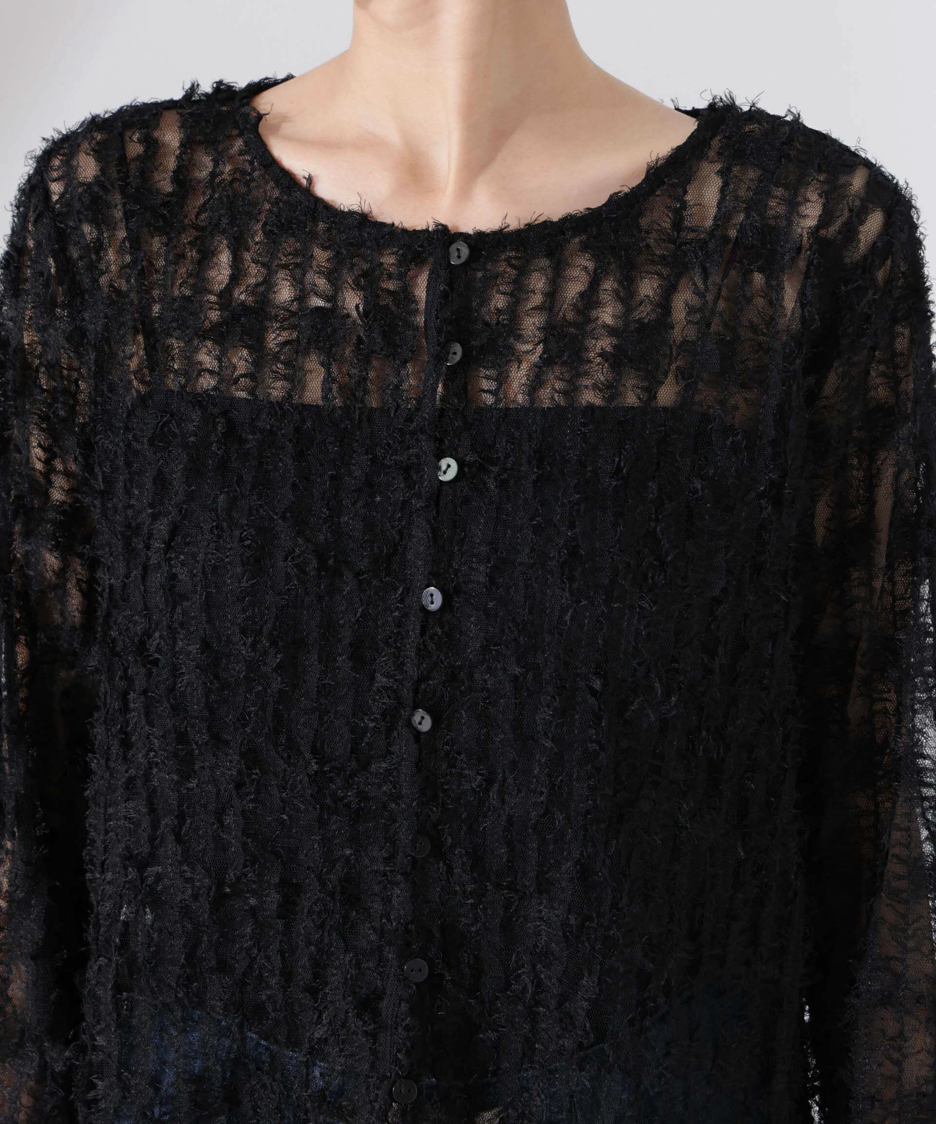 nano･universe「フリンジチュール前後2wayブラウス（セットアップ可）」|シャツ・ブラウス|