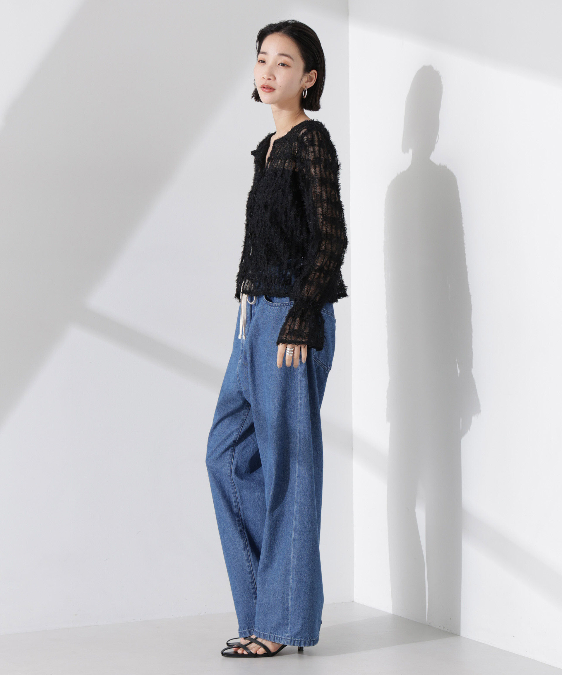 nano･universe「フリンジチュール前後2wayブラウス（セットアップ可）」|シャツ・ブラウス|