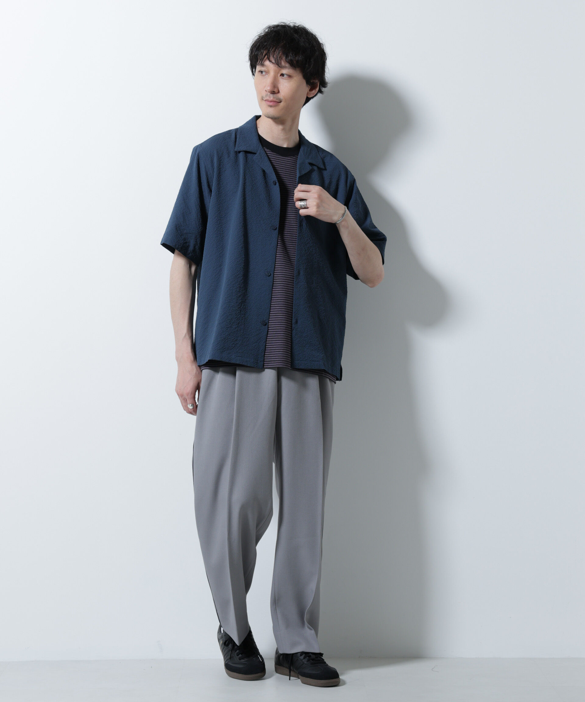 nano･universe「サッカーシャツ 半袖（セットアップ可）」|シャツ・ブラウス|