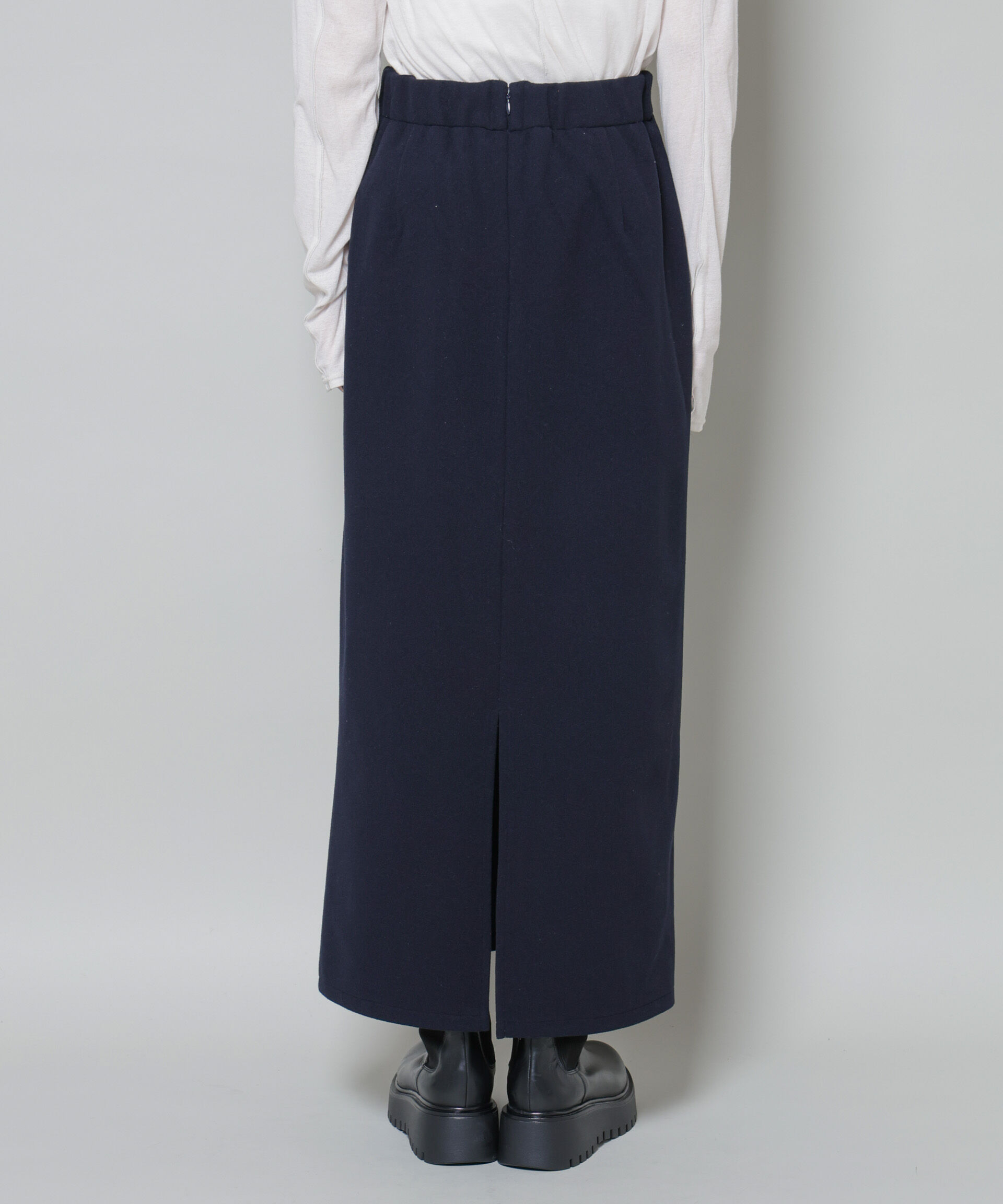 nano･universe「ソフトメルトンジャージーナローロングスカート(セットアップ可)」|スカート|