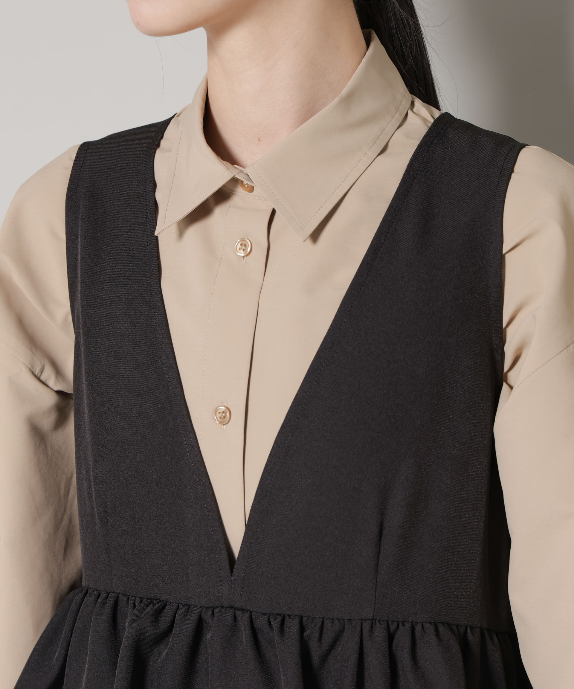 nano･universe「前後2wayフレア切り替えワンピース」|ワンピース|