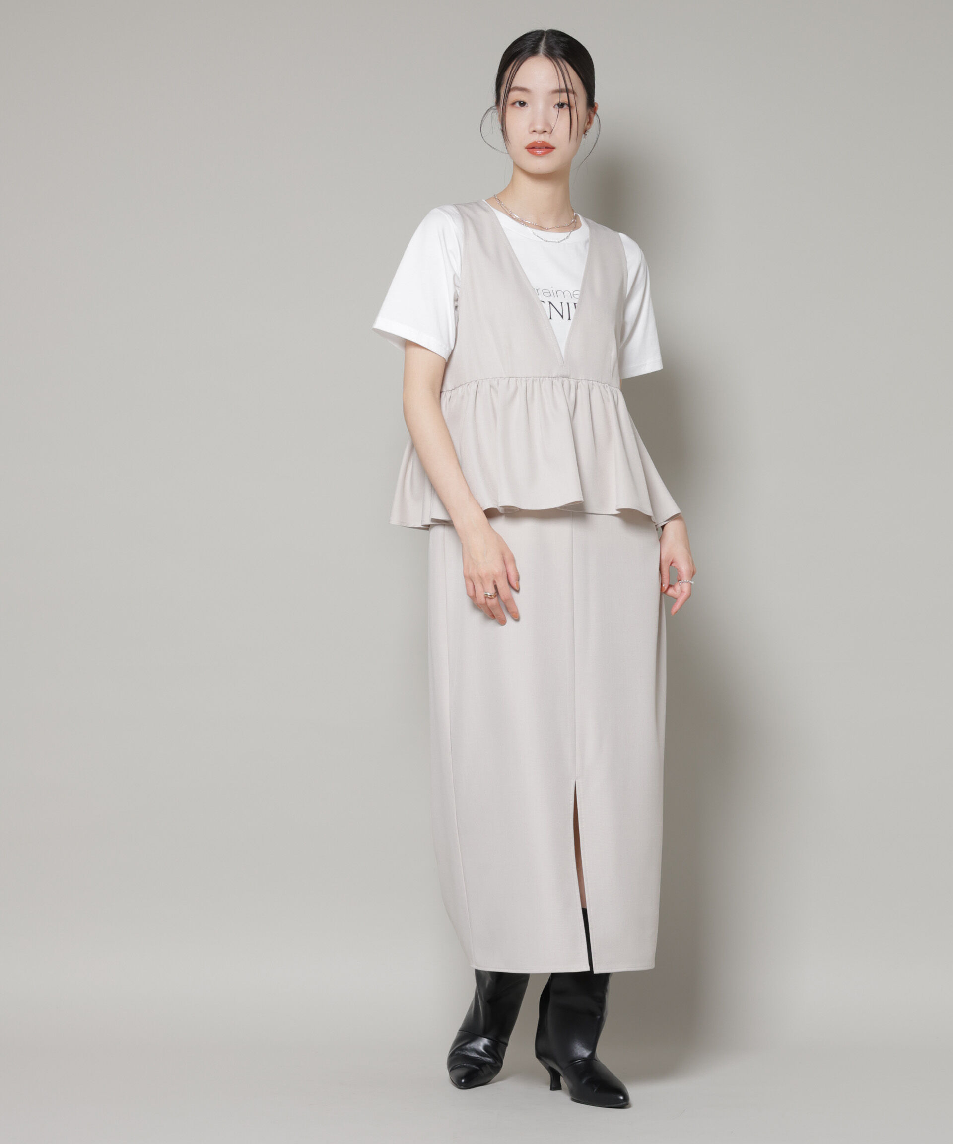 nano･universe「前後2wayフレア切り替えワンピース」|ワンピース|