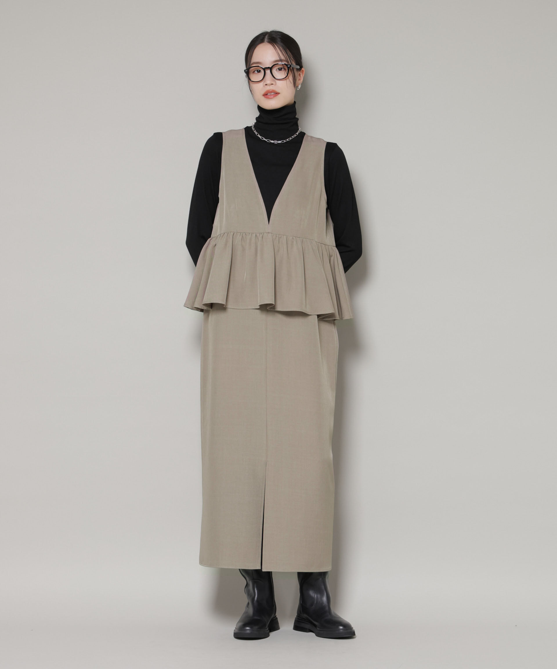 nano･universe「前後2wayフレア切り替えワンピース」|ワンピース|