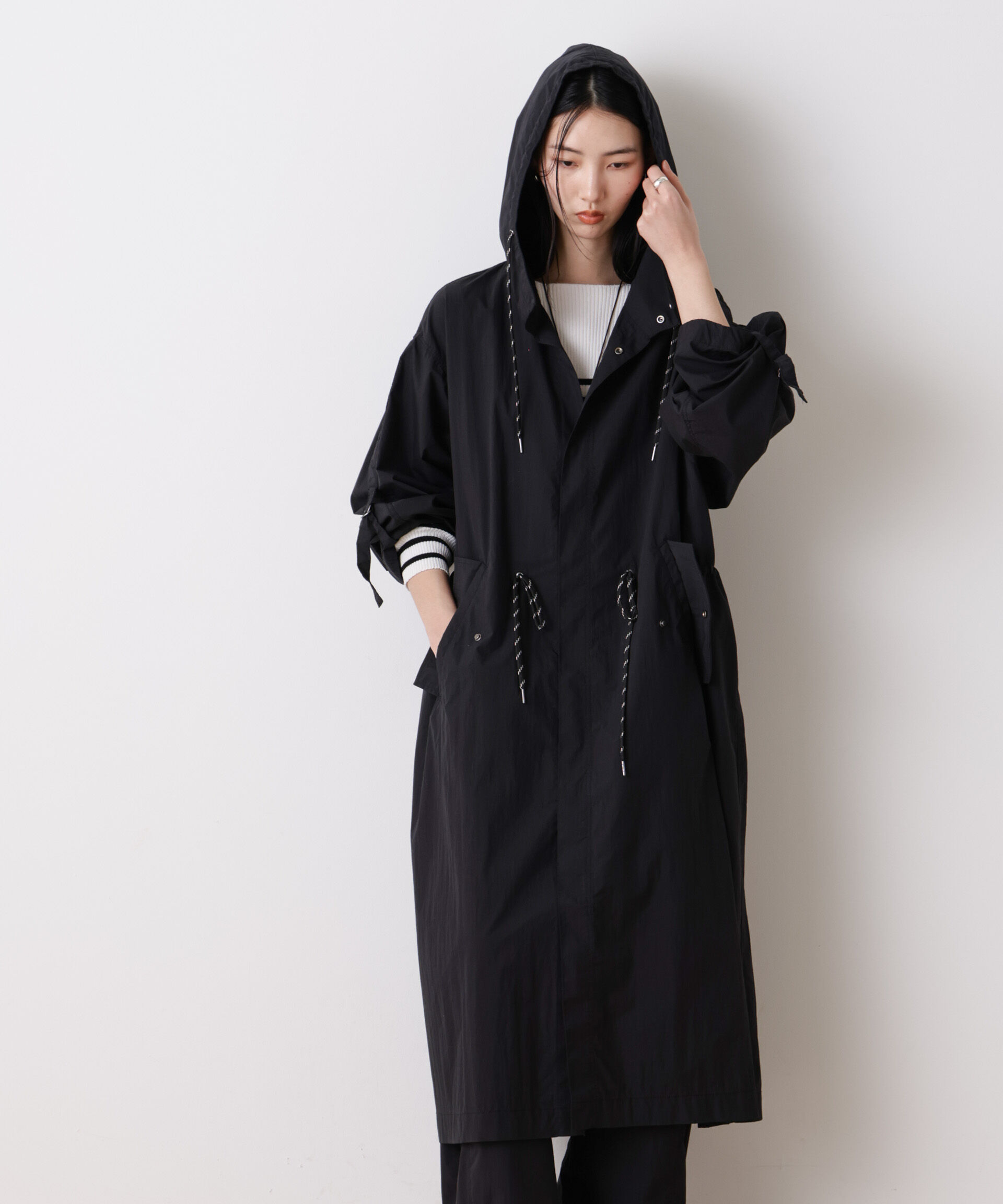 nano･universe「「STEVELOUR」コットンナイロンロングボリュームブルゾン(セットアップ可)」|その他|